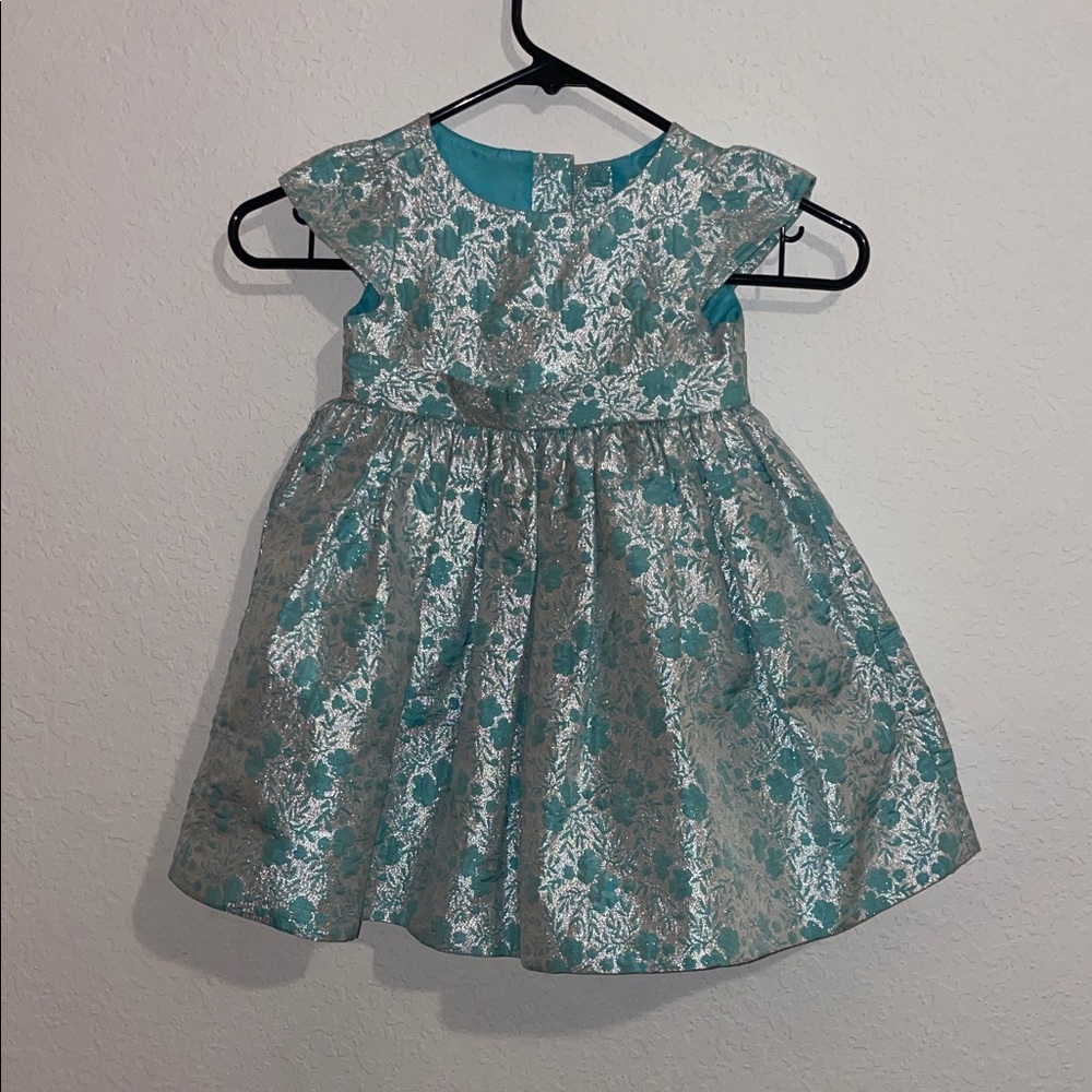 Gymboree Elegant Teal and Silver Dress